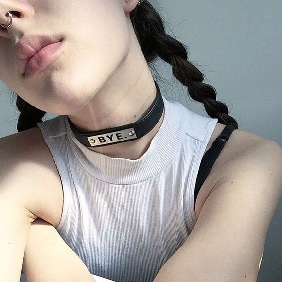 UNIF Jewelry - UNIF Black and Silver BYE Choker